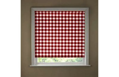 3ft Red Gingham Kitchen Roller Blind.